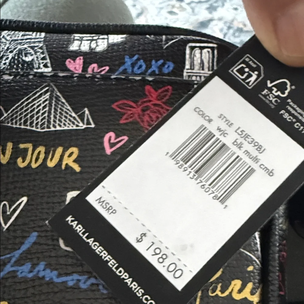 Karl Lagerfeld Multicolor Graphic Messenger Bag